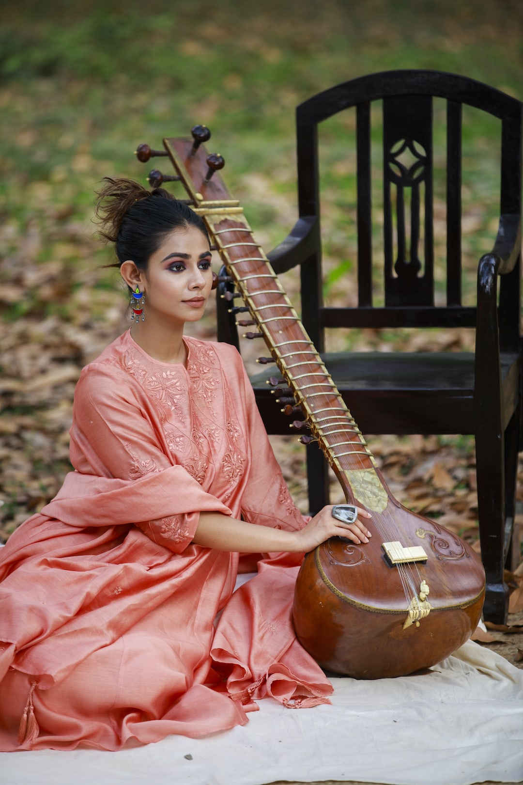 Kalidar Kurta Set (Peach) - Prashant Chouhan