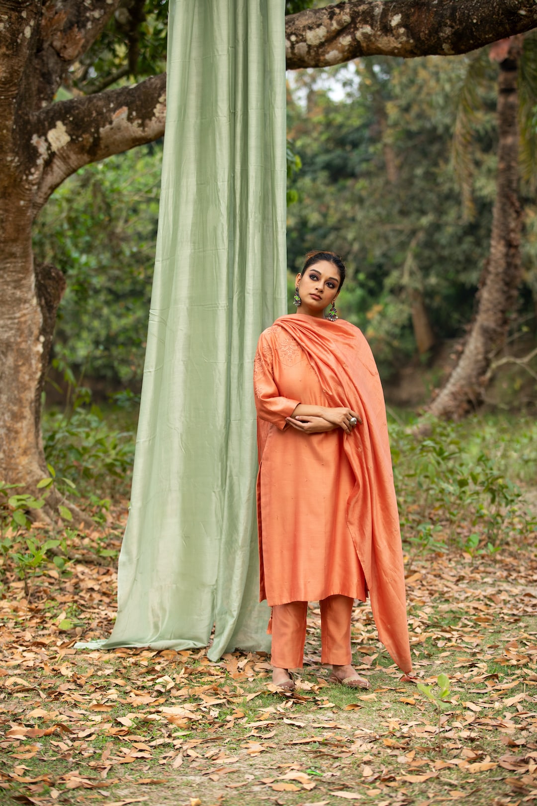 Kurta Pants Set (Peach) - Prashant Chouhan